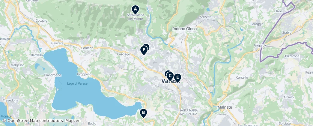 Map of Varese
