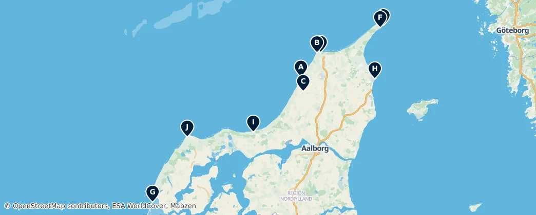 Map of North Jutlandic Island