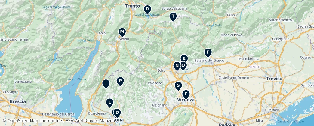 Map of Vicentine Alps