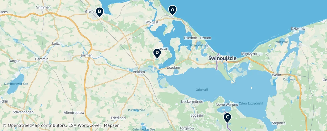 Map of Vorpommern-Greifswald