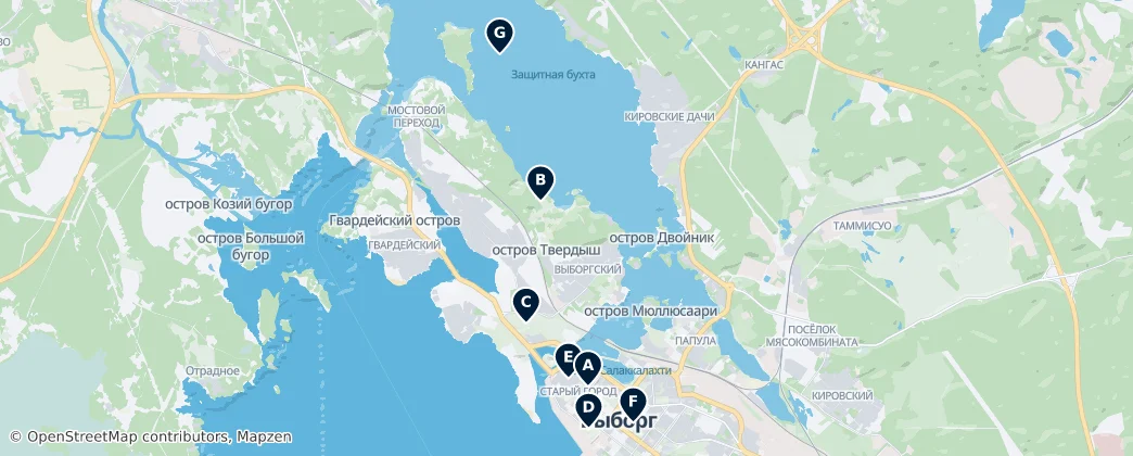 Map of Vyborg