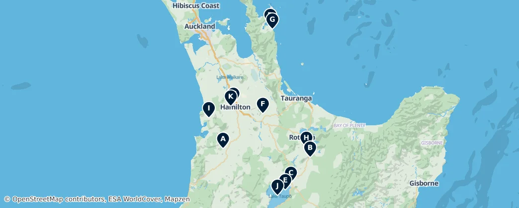 Map of Waikato