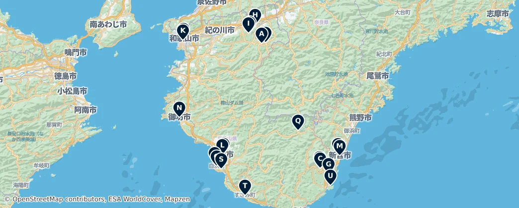 Map of Wakayama Prefecture