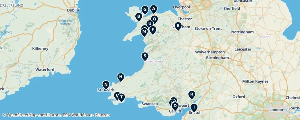 Map of Wales