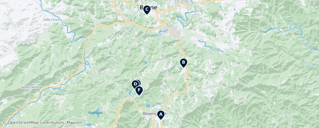 Map of Watauga
