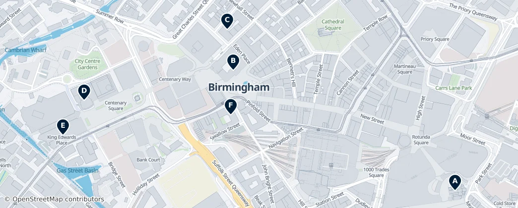 Map of West Midlands Combined Authority