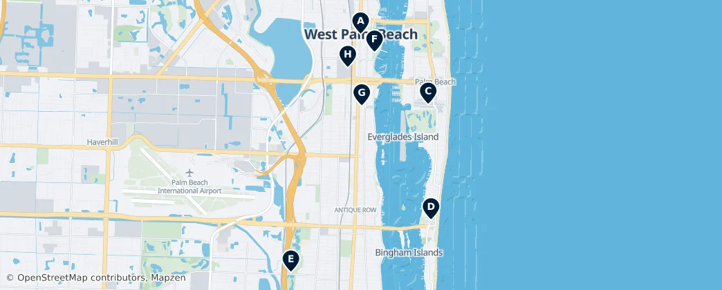 Map of West Palm Beach