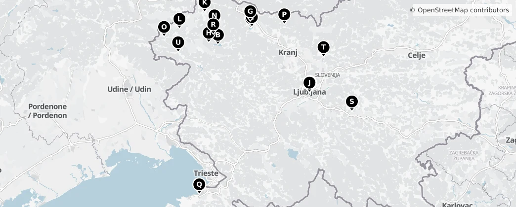 Map of Western Slovenia