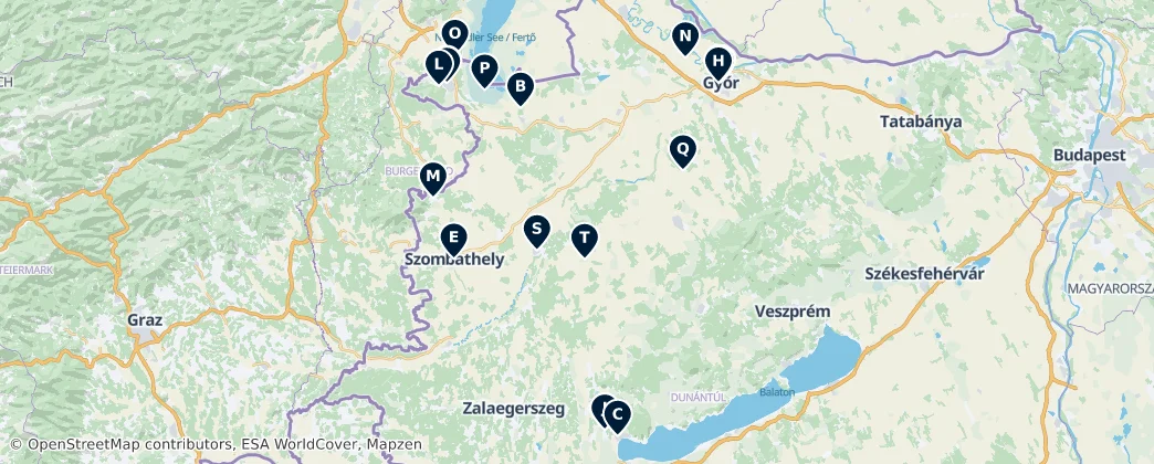 Map of Western Transdanubia