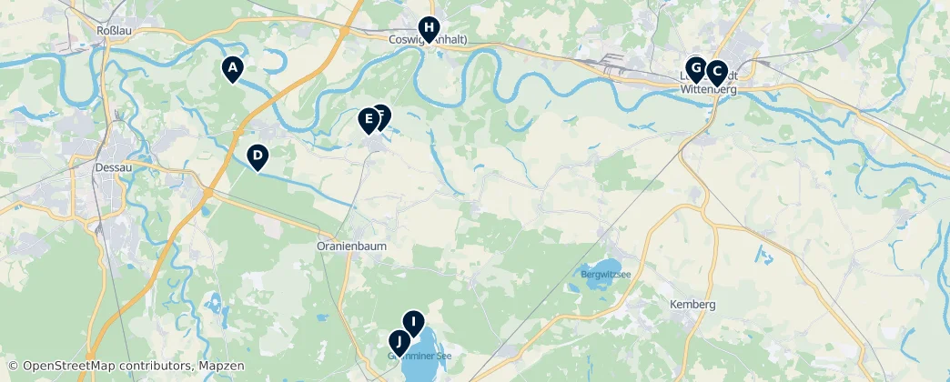 Map of Wittenberg