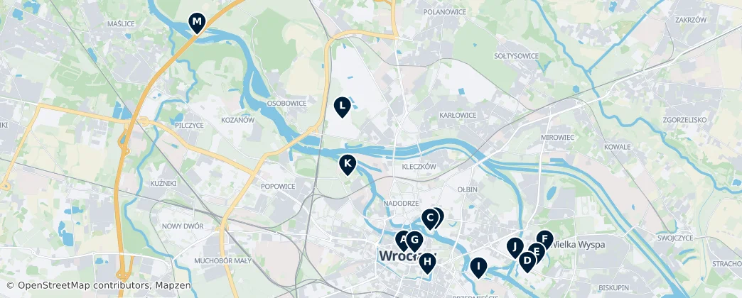 Map of Wrocław