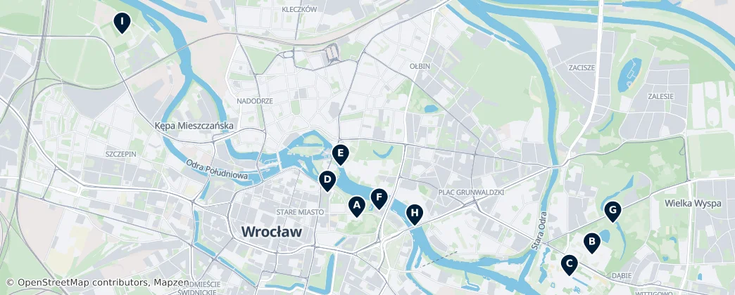 Map of Wrocław