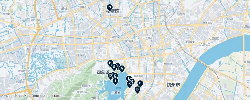 Map of Xia cheng qu