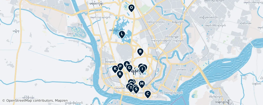 Map of Yangon