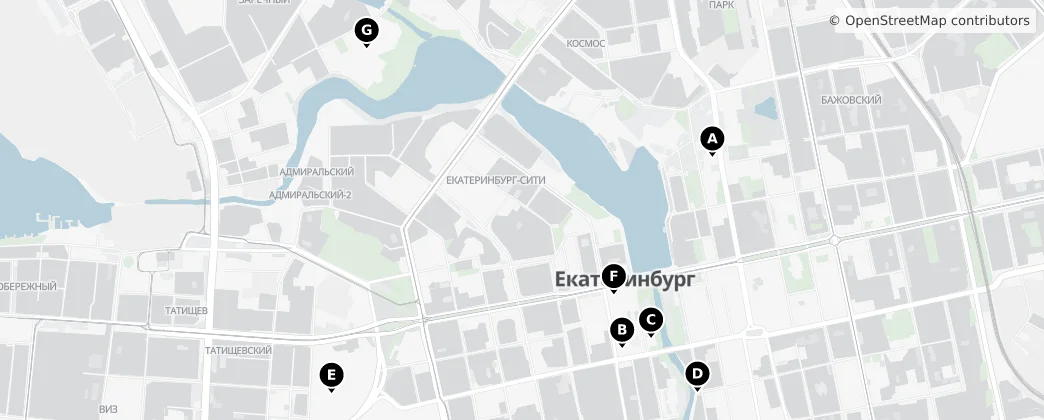 Map of Gorodskoj okrug Ekaterinburg