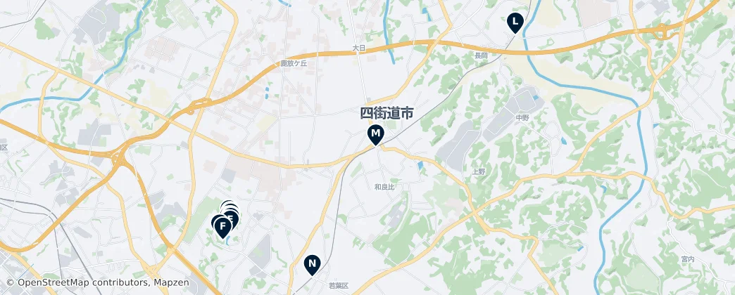 Map of Yotsukaido