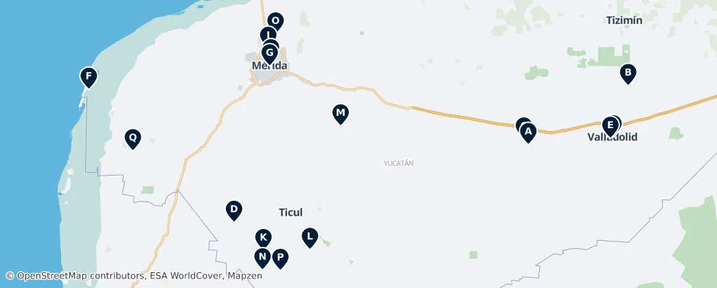 Map of Yucatán