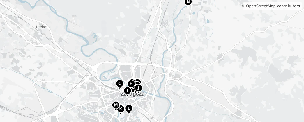 Map of Zaragoza