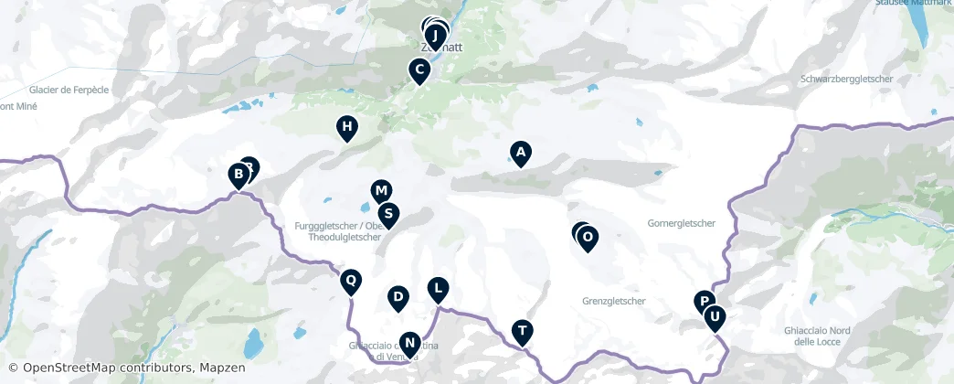 Map of Zermatt