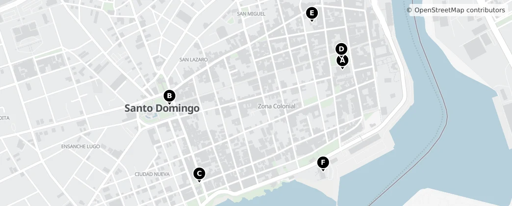 Map of Zona Colonial