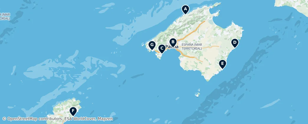 Map of Balearic Islands
