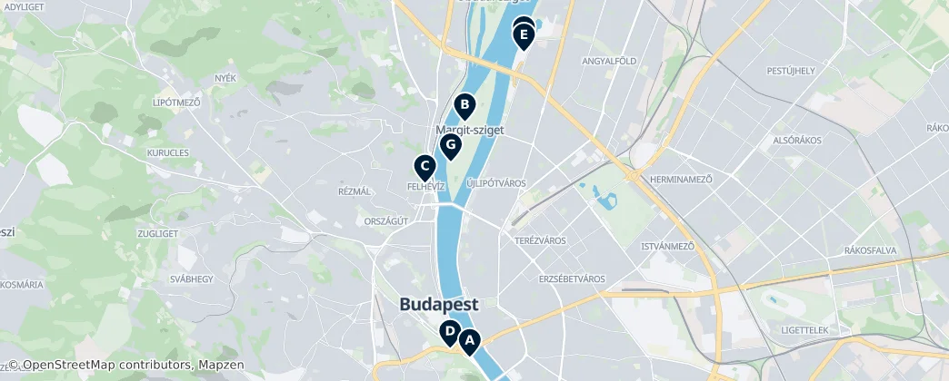 Map of Central Hungary