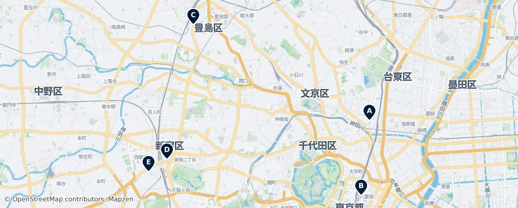 Map of Tokyo