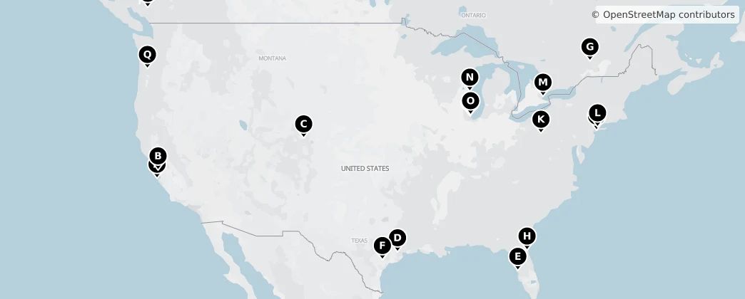 Map of North America