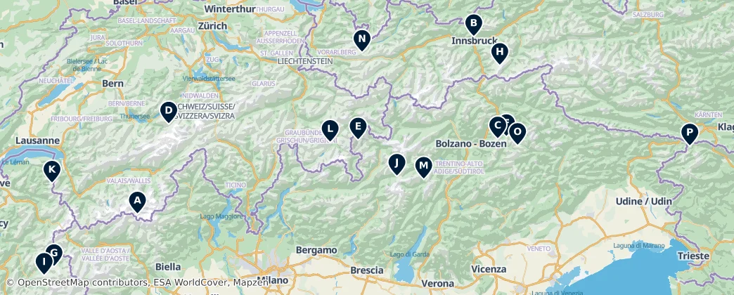 Map of 阿尔卑斯山