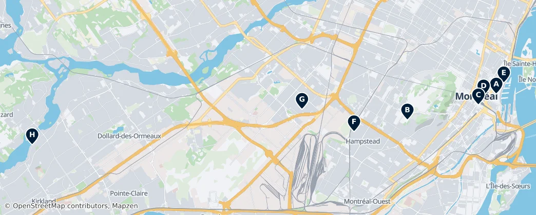 Map of Montreal (administrative region)