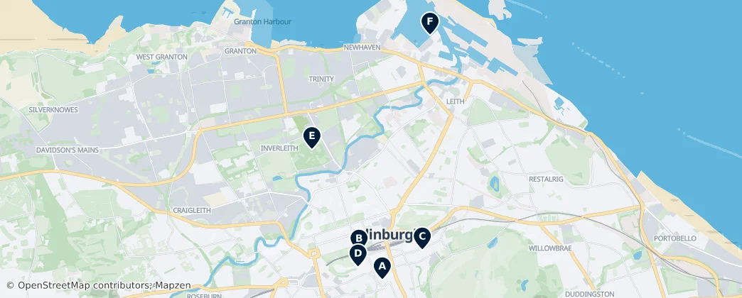 Map of 爱丁堡
