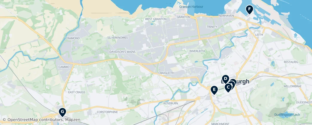 Map of 爱丁堡