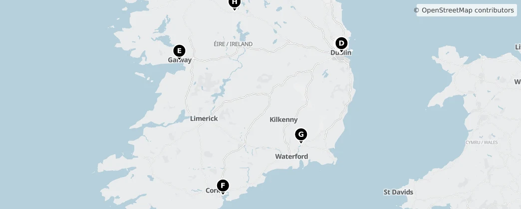 Map of 爱尔兰 / 愛爾蘭