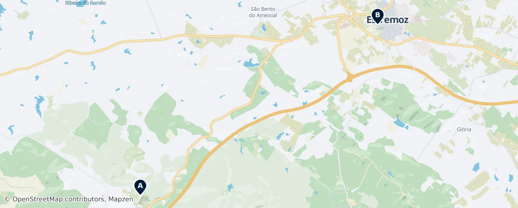 Map of Alentejo Central