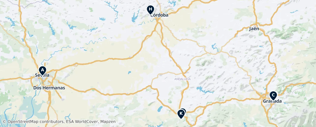 Map of 安達魯西亞