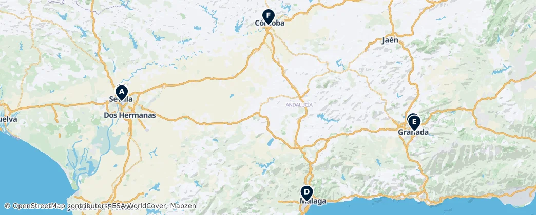 Map of 安達魯西亞