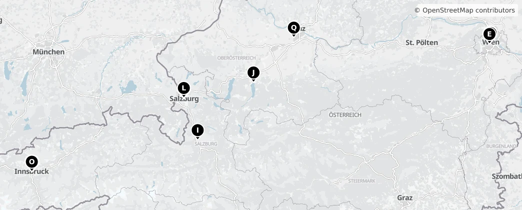 Map of 奥地利