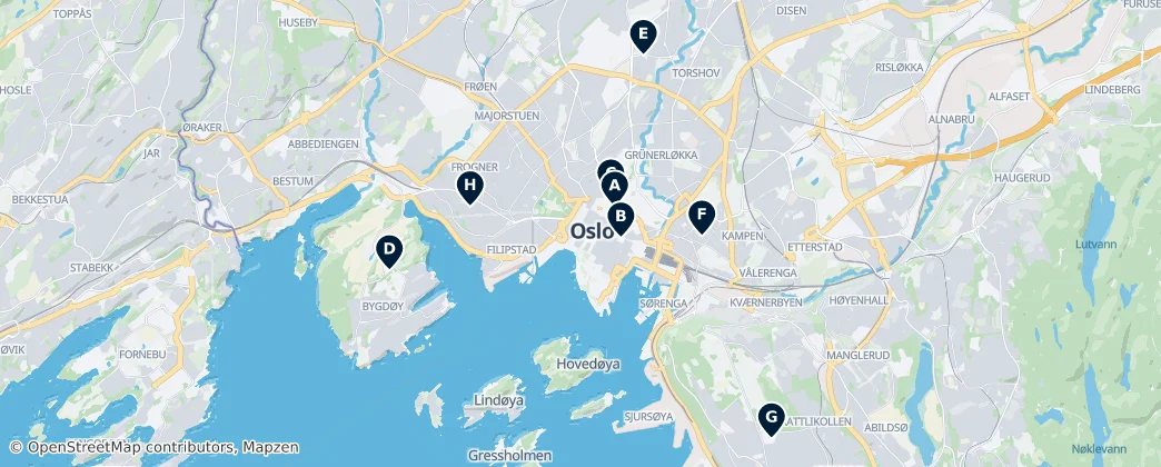 Map of 奥斯陆