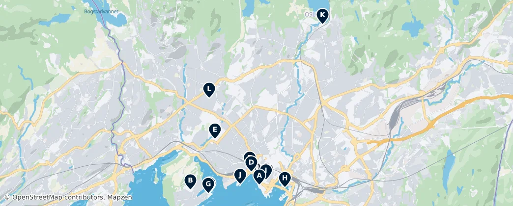 Map of 奥斯陆