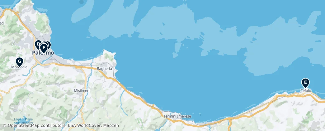 Map of 巴勒莫