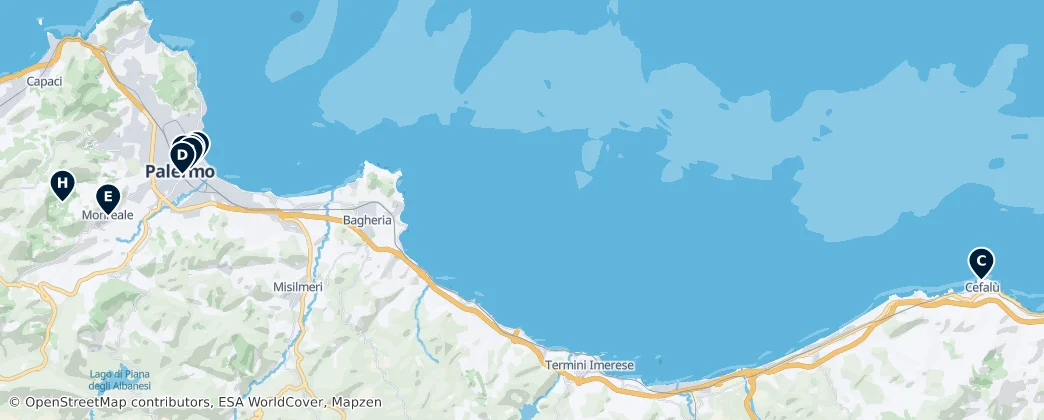 Map of 巴勒莫