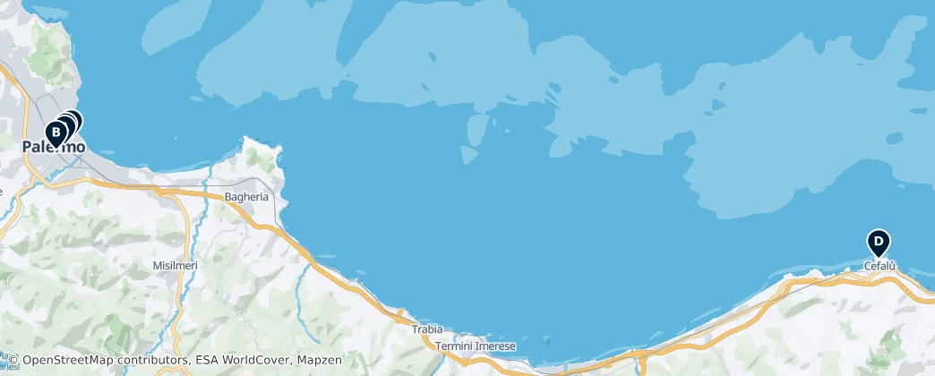 Map of 巴勒莫