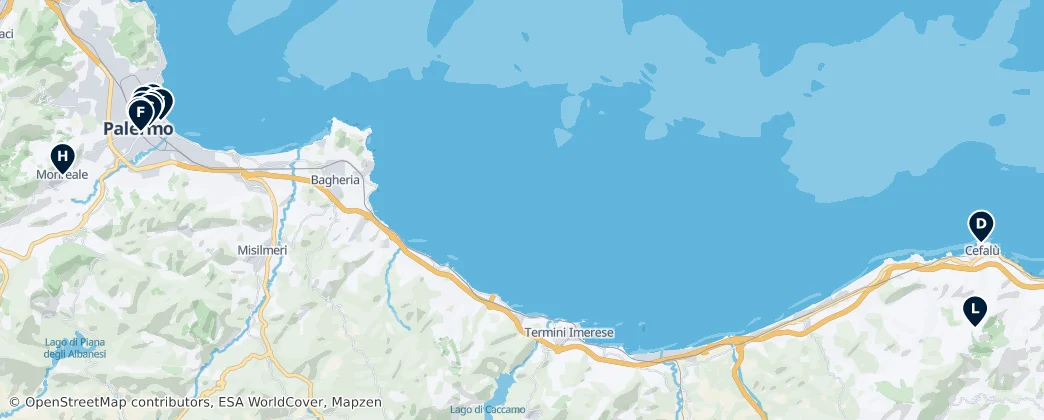Map of 巴勒莫