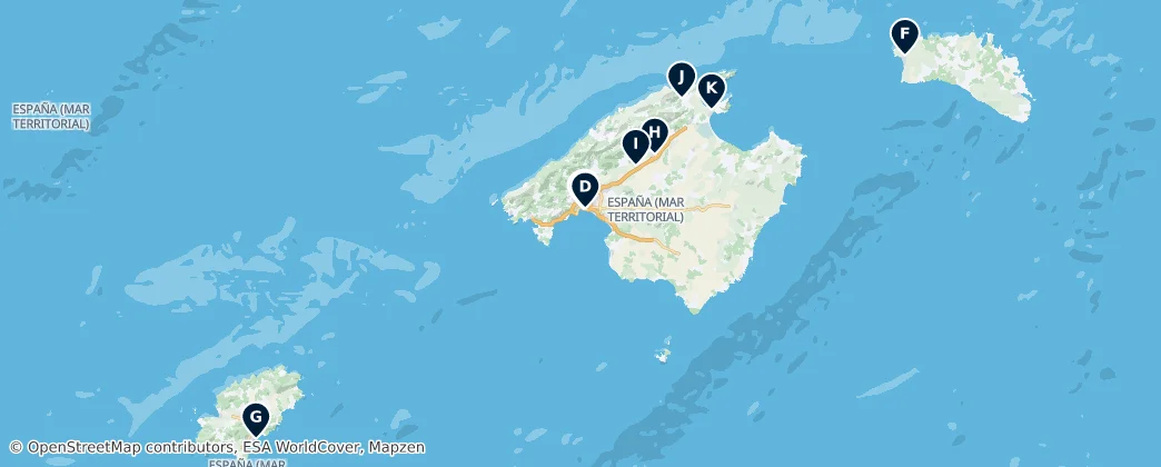 Map of 巴利阿里群島