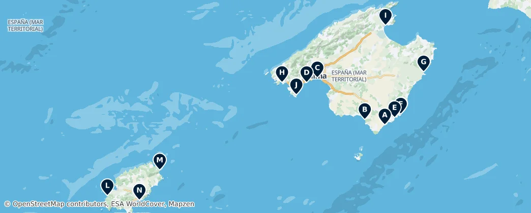 Map of 巴利阿里群島