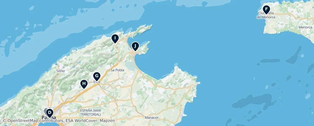Map of 巴利阿里群島