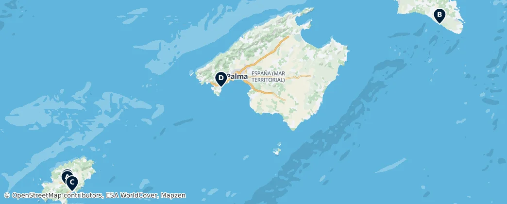 Map of 巴利阿里群島