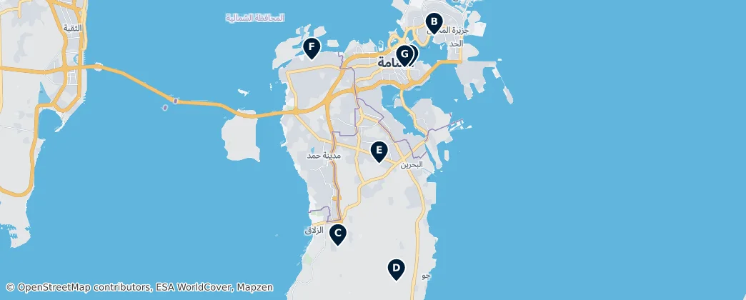 Map of 巴林