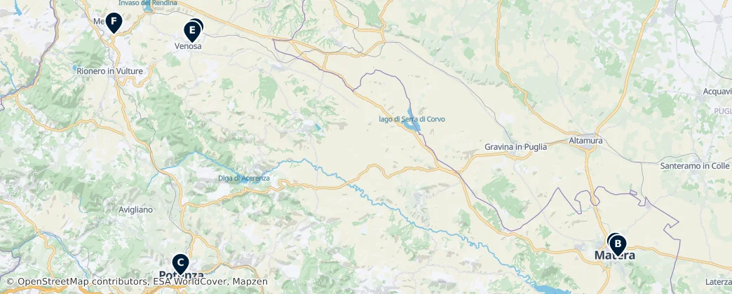 Map of 巴西利卡塔大区