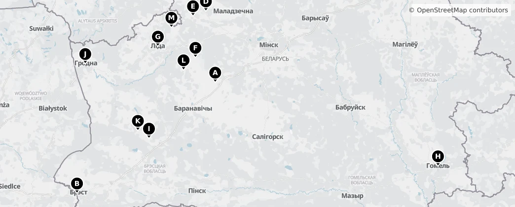 Map of 白罗斯/白羅斯
